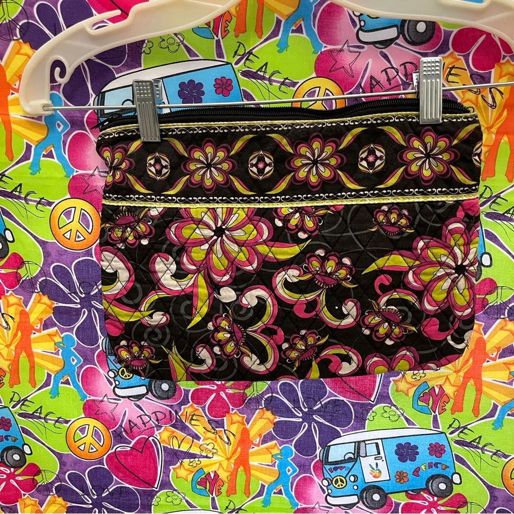 Tanyalee cosmetic Floral Quilted Pouch 12" x 9"